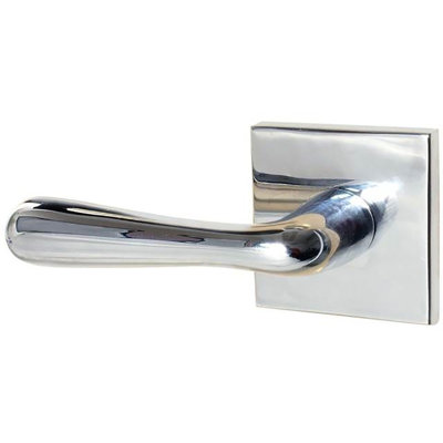 Basel Round Passage (Hall & Closet) Door Lever with Square Rosette