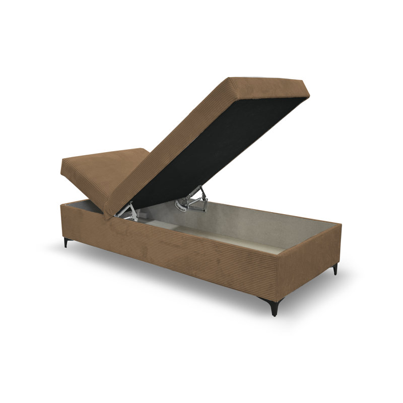 Obla Upholstered Chaise Lounge, Brown
