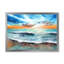 Coucher de soleil sur la mer avec un ciel bleu et orange - reproduction sur toile-67342448-67342459