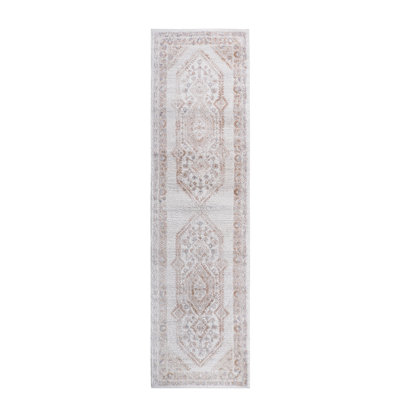 Tapis tissé et tissé 2x8 crème