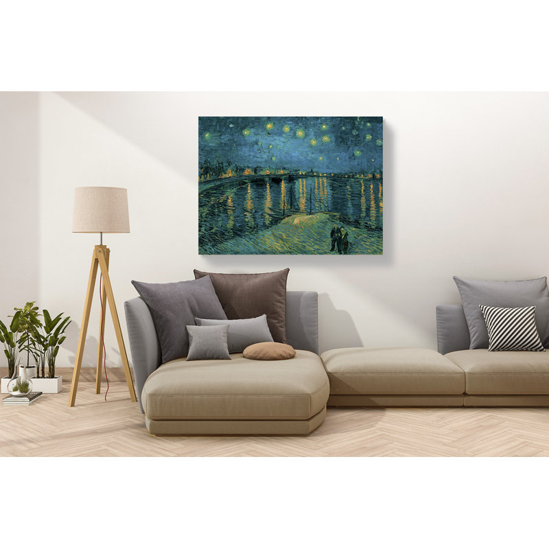The Starry Night by Vincent Van Gogh - 1 Piece Wrapped Canvas Wall Art, 70cm H x 100cm W x 4cm D