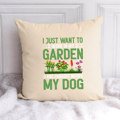 Citation amusante «Garden Lover» 842 - Coussin décoratif inclus