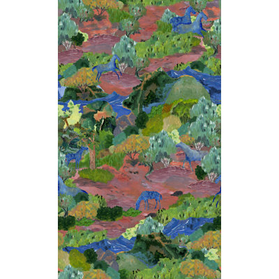 Painterly Landscape with Horses