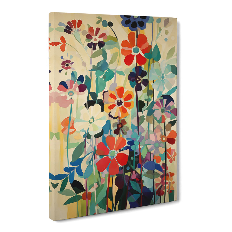 CAN-V0523-1653X Orphism Flowers Vol.1 - Wrapped Canvas Print, 50cm H x 35cm W