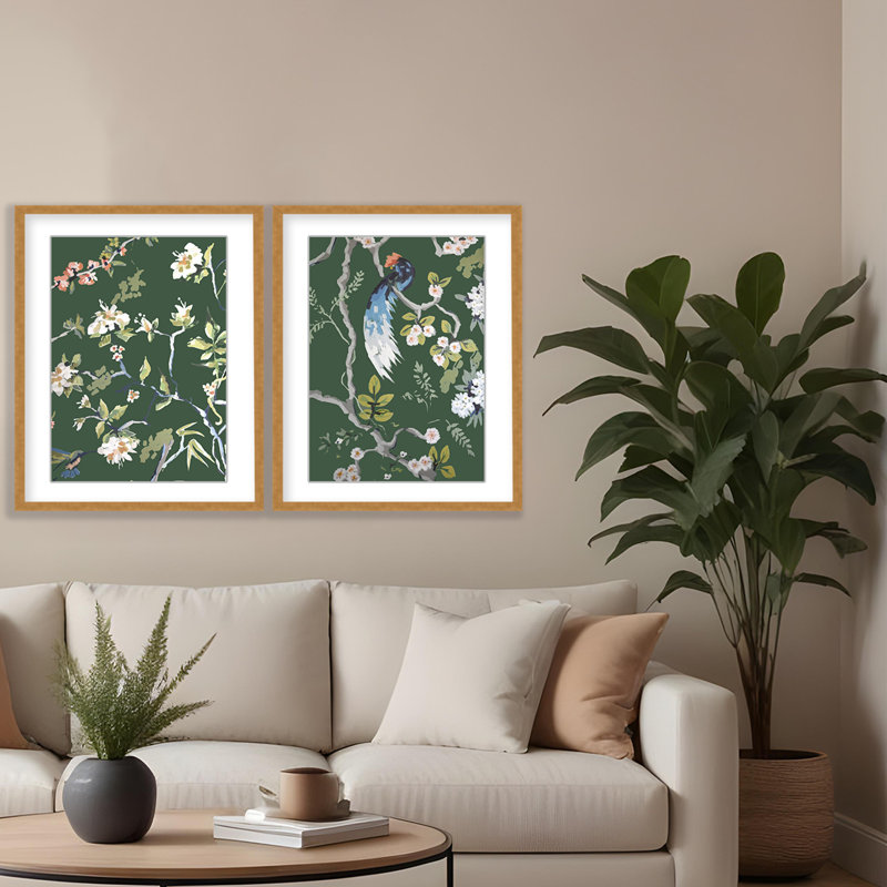Nature Inspired Dining Room Walls Diptych, 24" H x 32" W