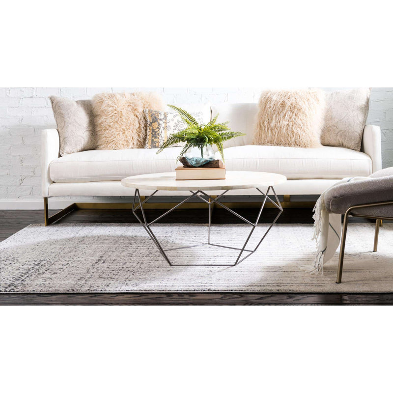 Virgile Power Loom Grey/Beige Rug, Rectangle 213 x 305cm