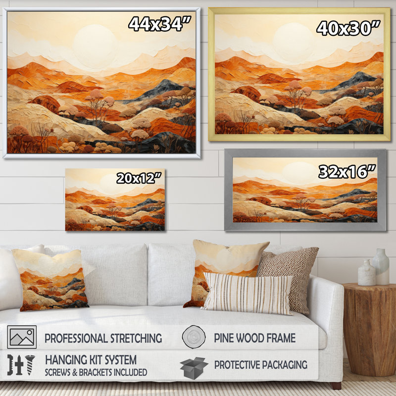 Canyon Mirage III - impression, H 30 po x l 40 po x P 1,5 po, Cadre flottant blanc