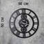 Horloge murale élégante en métal, finition noire, 19,7 po x 19,7 po | Fabrication 100% métal, épaisseur: 0,08 pouce | Facile à suspendre au mur, alimenté par 1 pile AA (non incluse) | Décoration moderne pour la maison