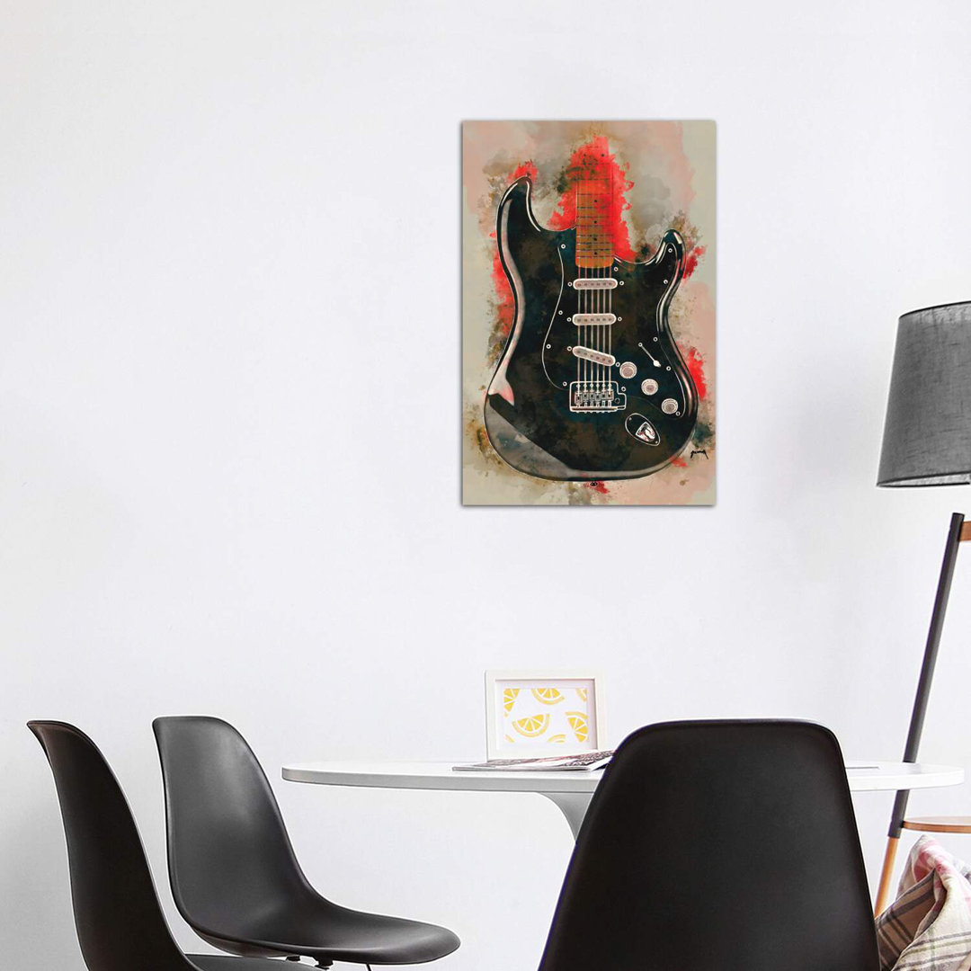 Leinwandbild - Grafikdruck „David Gilmour's Guitar”