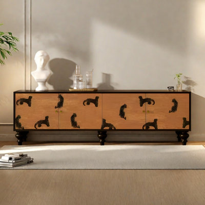 French Style Solid Pine TV Stand