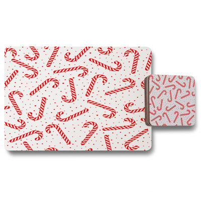 Eckert Wood, Polyester, Polyester Coated Hardwood Geometric Rectangle Placemat, Coaster