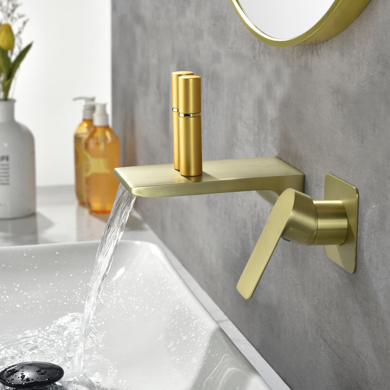 Single-handle Bathroom Faucet, Brushed Gold