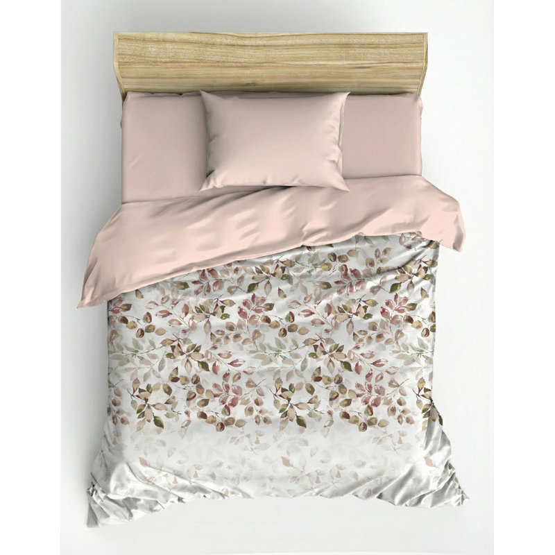 Premium XXL Quilt Cover Set, 100% Cotton Ranforce, Duvet Cover 61.0 x 86.6 inches & 1 Pillowcase 31.5 x 31.5 inches | Machine Washable, Envelope & Button Closure, Elegant Beige Color | Soft & Durable for Ultimate Comfort