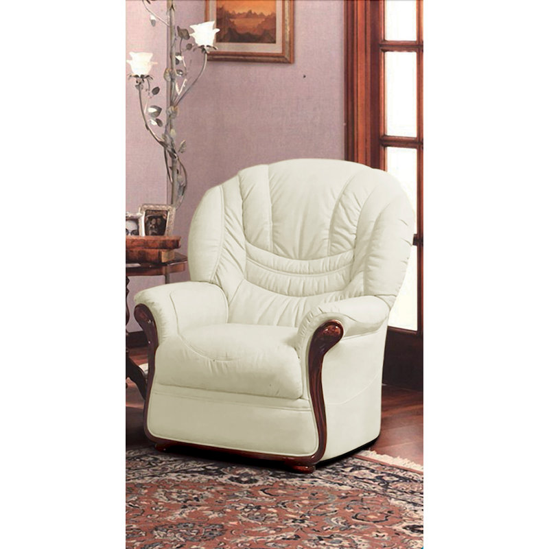 Kinsman Faux Leather Armchair, Beige
