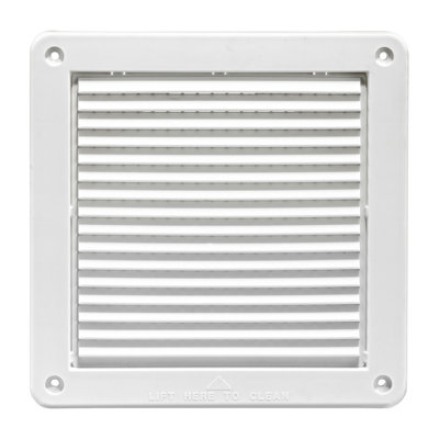 Lambro® 6-In. White Plastic Fresh Air Intake Vent With Mini Louvers & Removable Screen, White, 606W-ML