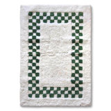 Black Check Hotel Bath Rug