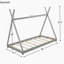 Lit plateforme House avec structure triangulaire-1665823325