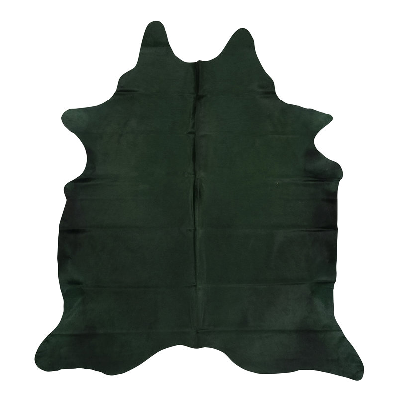 Brinda Cowhide Area Rug in Emerald