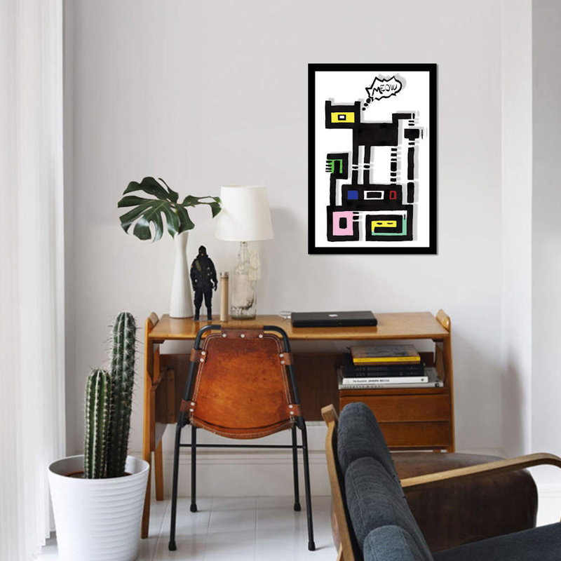 « corned urban cat » par barruf, reproduction d’impression sur toile tendue, H 40 po x l 26 po x P 1,5 po, Pas de tapis
