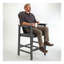 Chaise adirondack en PEHD à hauteur de bar avec porte-gobelet, gris