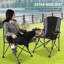 Très grand fauteuil de patio pliant avec dossier haut, porte-gobelet et poche de rangement-610493829
