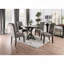 Ensemble classique de 2 chaises d'appoint capitonnées capitonnées en tissu de bois massif avec dossier à volutes-261291950