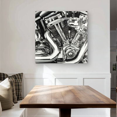 Mechanism of a Motorcycle Metal Print | Home Decor Art