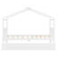 Lit simple en bois avec tiroirs, blanc