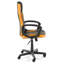 Inbox Zero Renner Adjustable Faux Leather Swiveling PC & Racing Game Chair in Orange