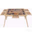 Grande table de casse-tête de 27 pièces avec pieds et 5 tiroirs, H 27 po x l 34 po x P 26 po, planche de puzzle pliante en bois pour adultes, nature