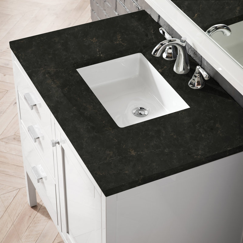 Addison Single Vanity, Glossy White, 36", Phantome Eclos