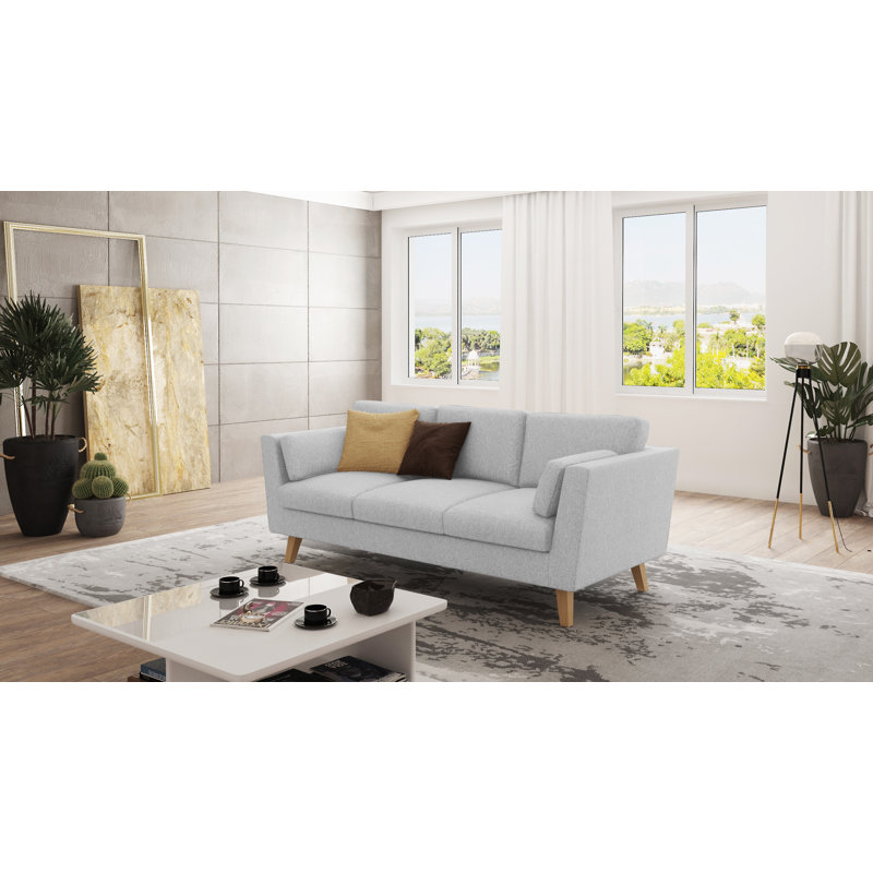  Scandinavian Sofa 3 seater, Silver