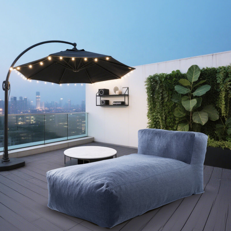  Patio Chaise Lounge, Denim Blue