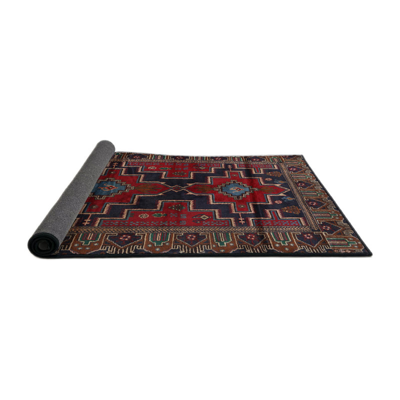Tapis rouge / bleu Southwestern, Rond 6 pi