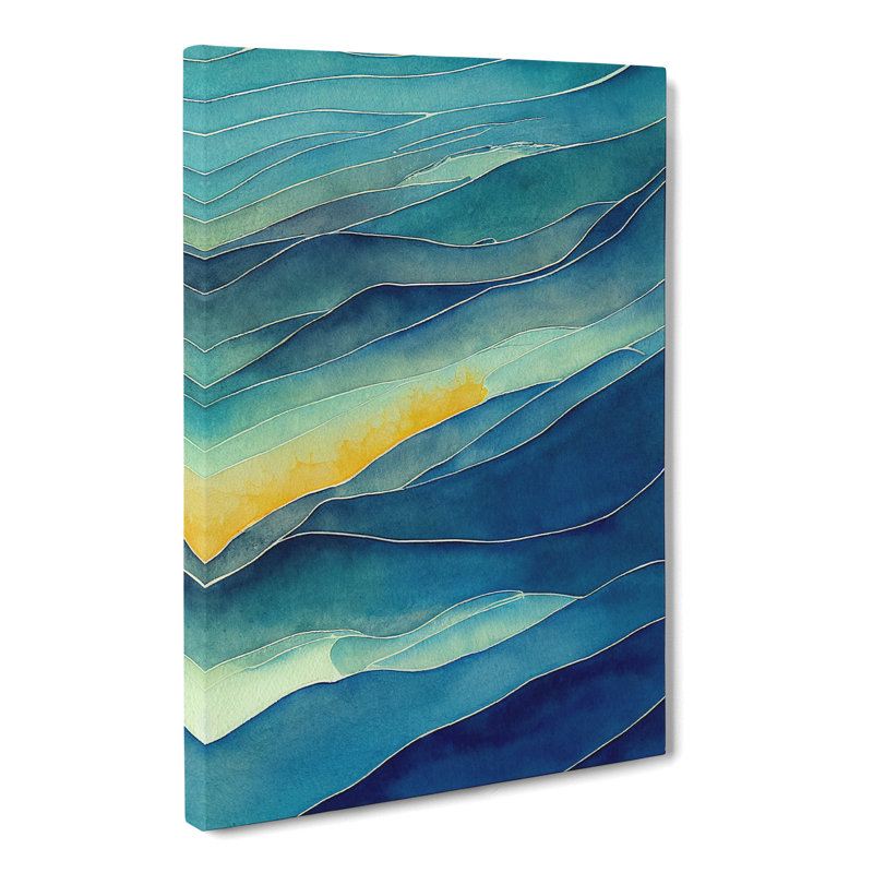 Watercolour Ocean Vol.1 - Wrapped Canvas, 76cm H x 50cm W x 3cm D