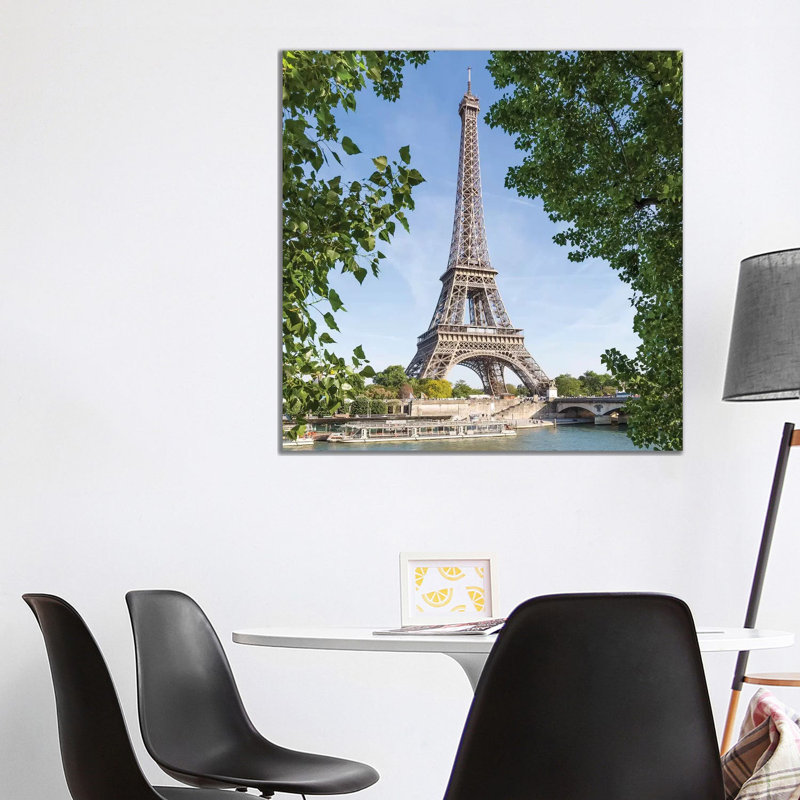 Paris Seine Riverside by Melanie Viola - Wrapped Canvas Gallery-Wrapped Canvas Giclée, 93.98 cm H x 93.98 cm W x 1.91 cm D