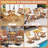 3-Piece Folding Acacia Wood Patio Bistro Set with Cushions-319006038
