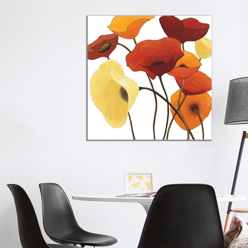 Up One On White Yellow by Shirley Novak - Wrapped Canvas Painting, 93.98 cm H x 93.98 cm W x 1.91 cm D