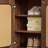 Black walnut rattan shoe cabinet 24 Pair Shoe Storage Cabinet