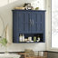 Armoire de rangement murale pour salle de bain avec tablettes réglables, armoire à pharmacie multifonctionnelle pour la cuisine, la salle de lavage et le salon