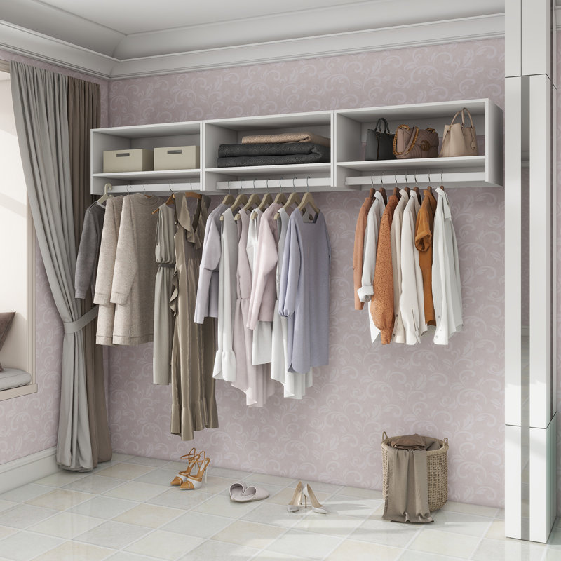 Système d'organisation blanc avec 3 unités modulaires