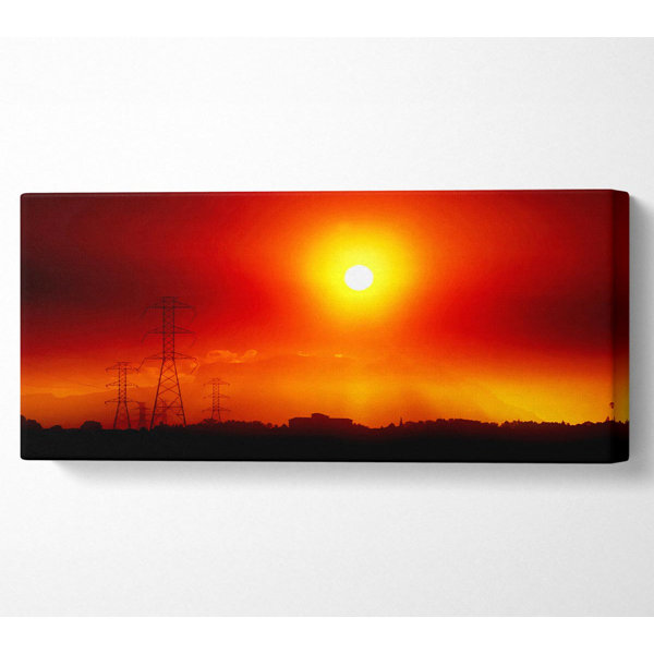 Ebern Designs Mist Of The Red Sun - Wrapped Canvas Print | Wayfair.co.uk