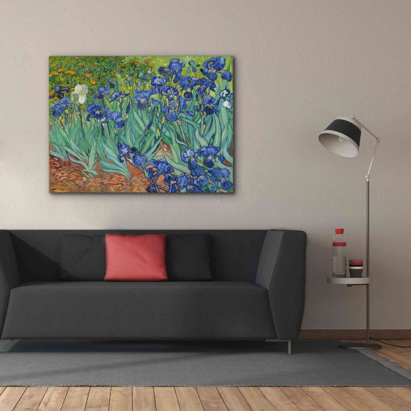 «Irises» par Vincent van Gogh, art mural sur toile, H 40 po x l 54 po