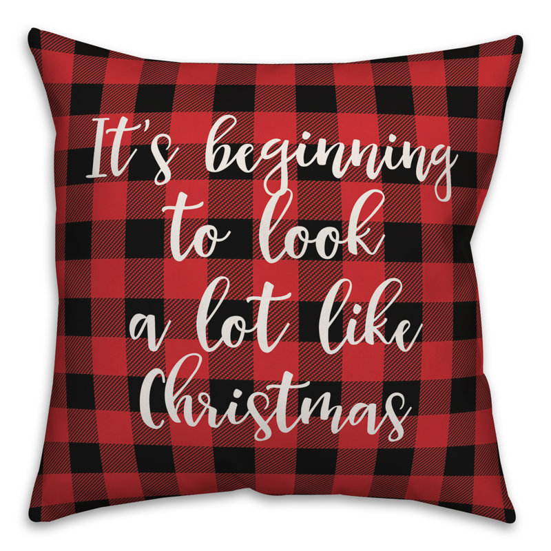  It's commencer à ressembler à un lot de Noël à carreaux Buffalo, Housse de coussin