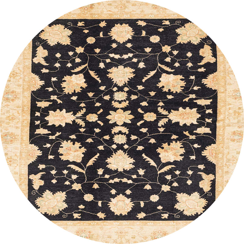 Tapis abstrait moderne 3436, Rond 8 pi