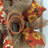 Fall Wreath with Harvest Written in Blocks