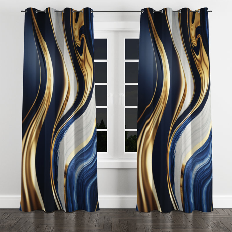 Aurin - Modern Grommet Curtain - Velvet Room Darkening - 1 panel, 52" W x 90" L, Silver Grommets