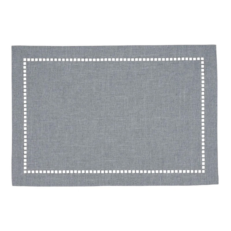 Leiker Polyester Rectangle Placemat, Gray
