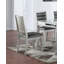 Ensemble de chaises de salle à manger 2 pièces à dossier de coussin contemporain contemporain en similicuir argenté