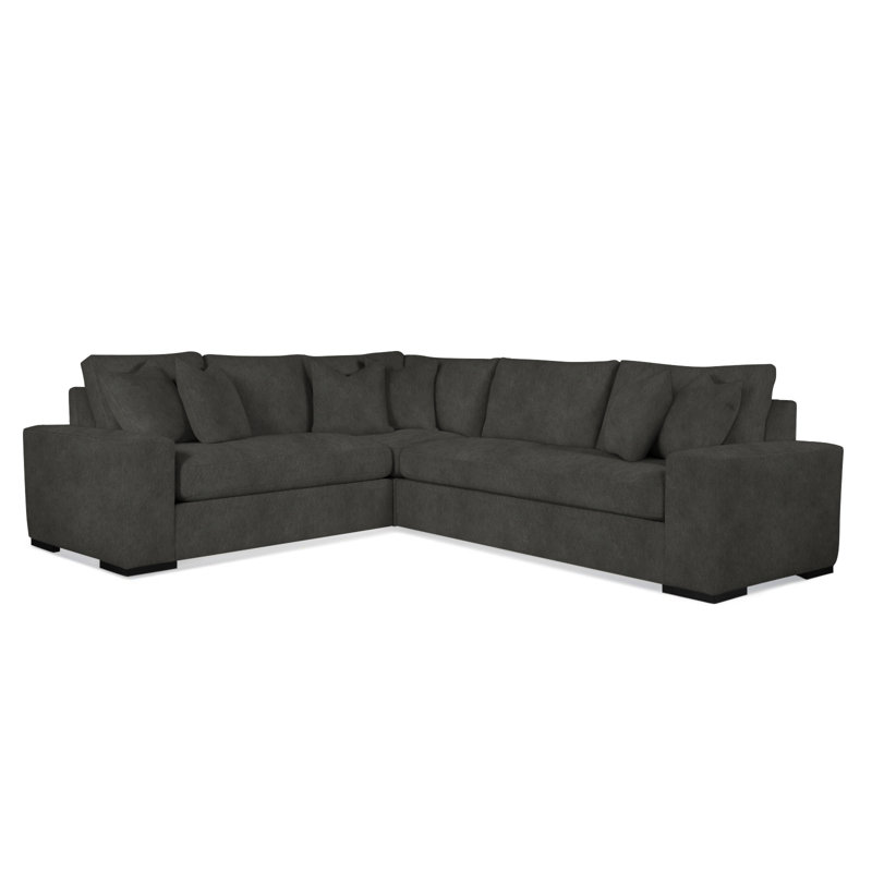Memphis Sectional, Brown Geometric, 0456-33, Left Hand Facing, Black